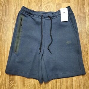 Nike Tech Fleece Shorts Men Medium Blue Athletic‎ Fit Above Knee Pockets New